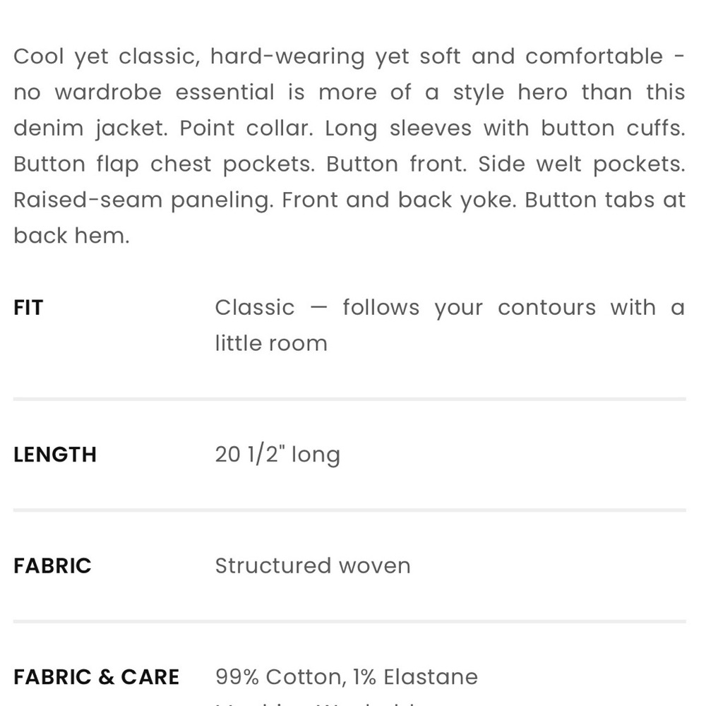 LOFT Classic Blue Denim Jacket - Picture 3 of 3